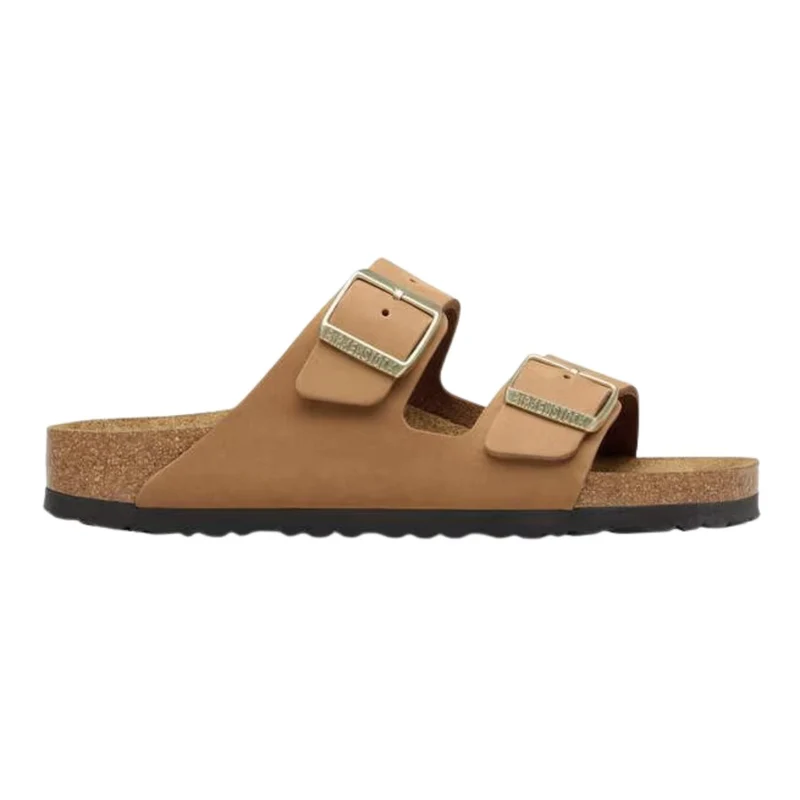 Birkenstock Arizona Soft Footbed Nubuck Leather Mink sandalo unisex in nabuk soft footbed narrow fit