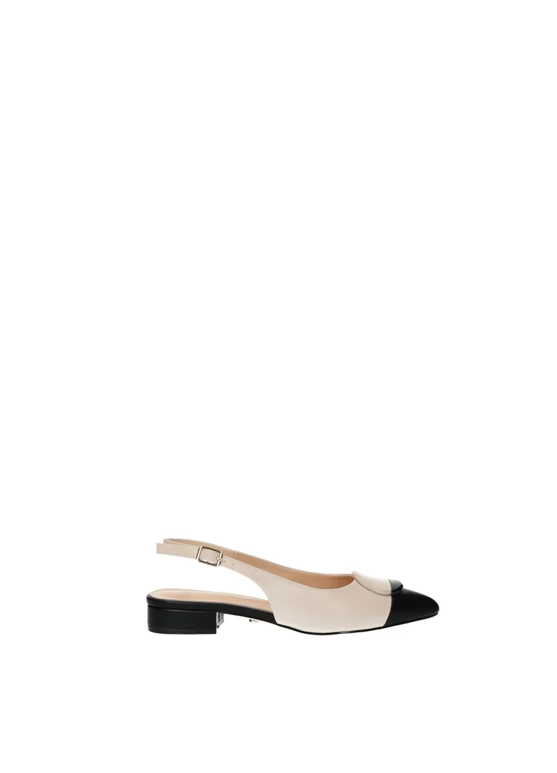 Décolleté slingback bicolore