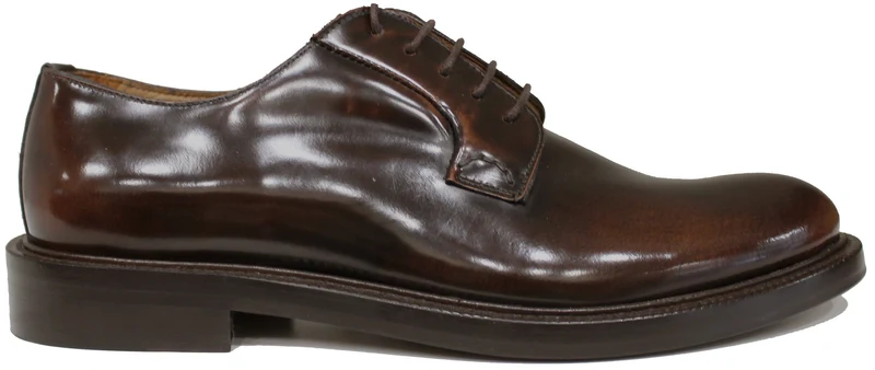 |DERBY UOMO ACS PELLE LUCIDA COGNAC|
