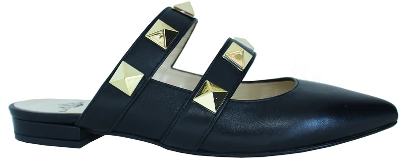 |ACS SABOT MULE DONNA BORCHIATA PELLE NERA|