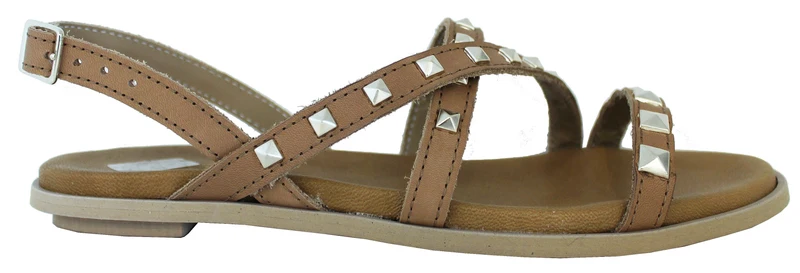 |SANDALO BORCHIATO PELLE CUOIO|