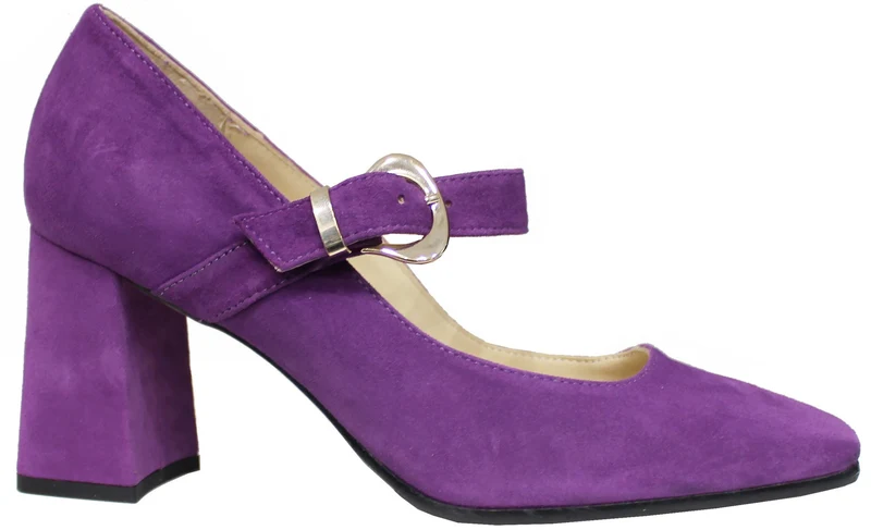 |DECOLTE' PUNTA QUADRATA CAMOSCIO VIOLA|