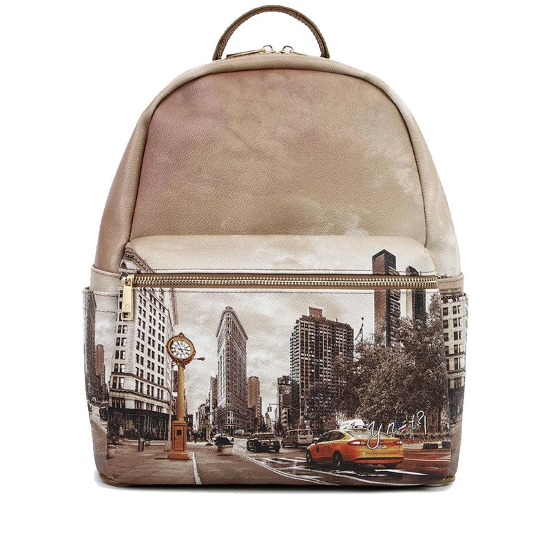 Zaino Donna Grande Y NOT con Tasca Esterna YES-381 Golden Time
