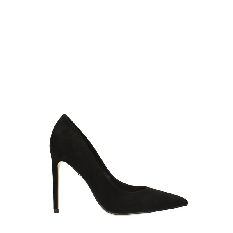 Pumps in microfibra con scollo tondo. Stiletto alto 11cm