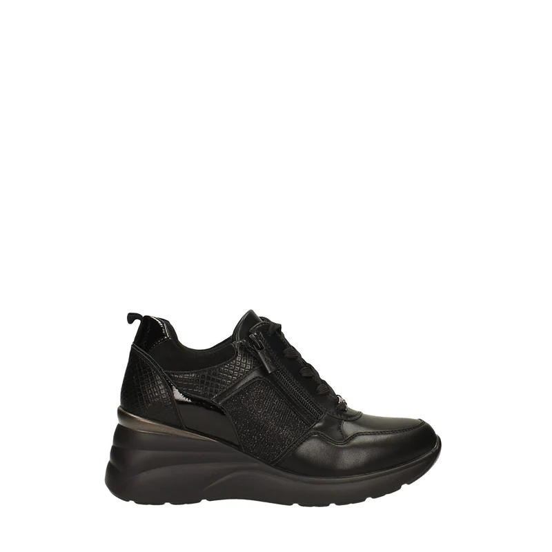 Sneakers con zip laterale. Tacco alto 5cm