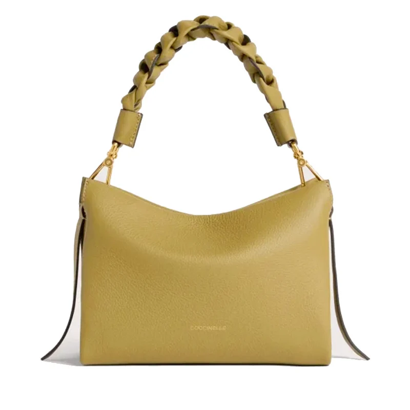 Borsa Donna a Mano COCCINELLE linea Boheme Small in Pelle Seagrass - Sandshell