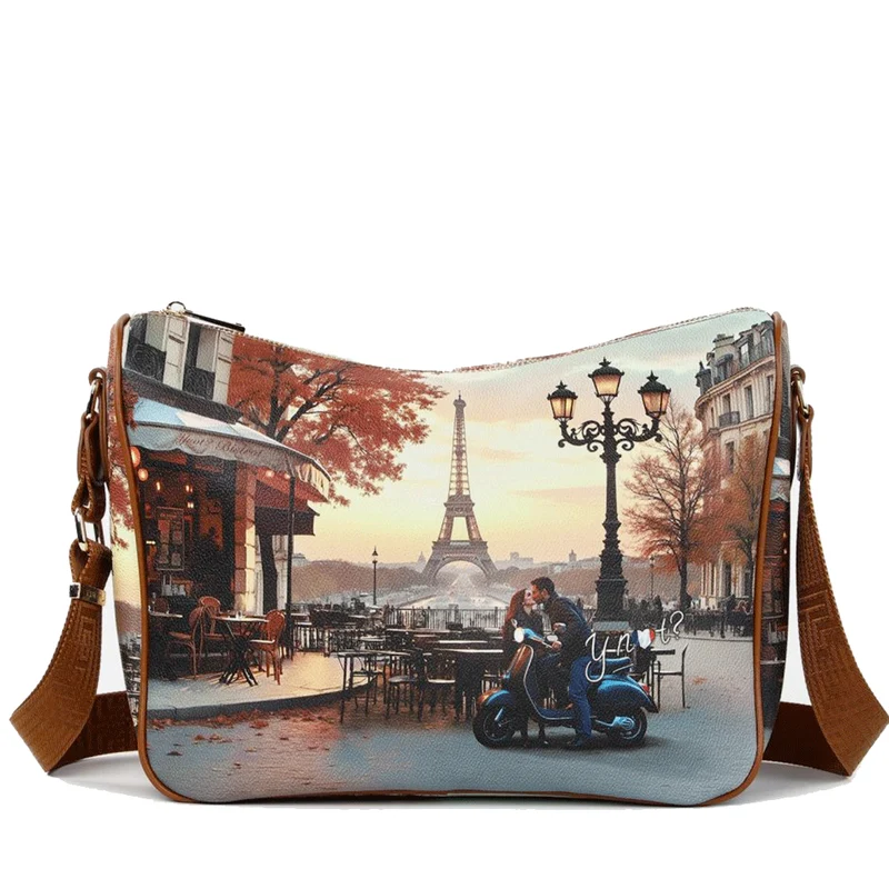 Borsa Donna Y NOT con Tracolla Regolabile linea YES-370 Kisses From Paris