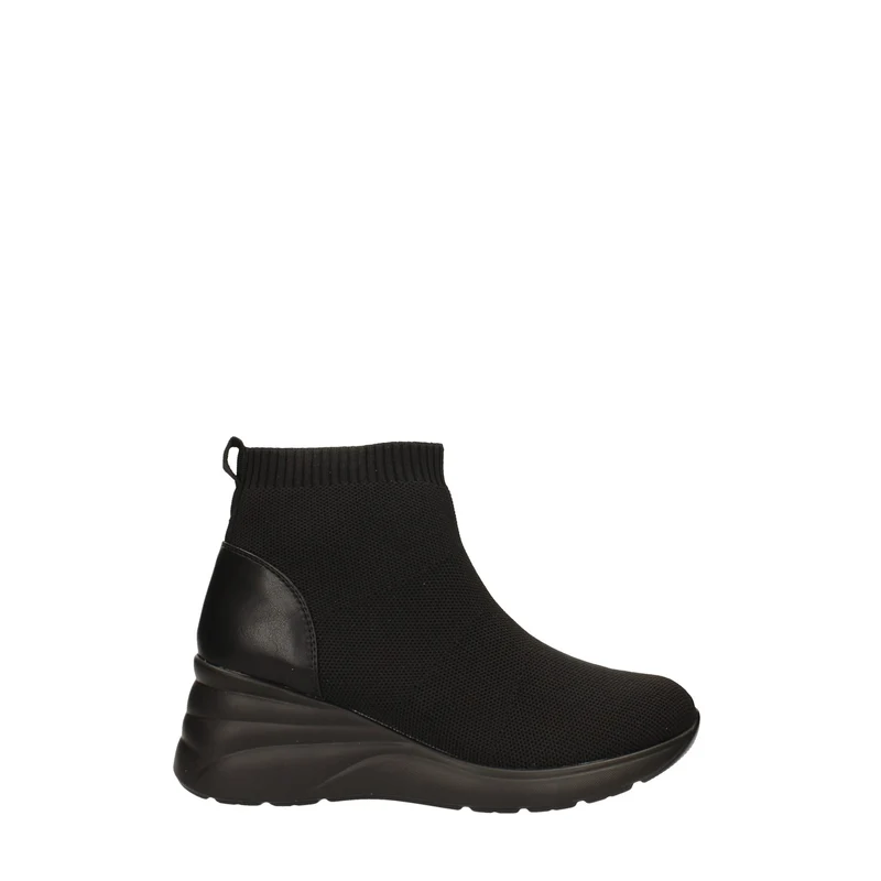 Sneakers calzino in tessuto elasticizzato con tacco alto 5.5cm