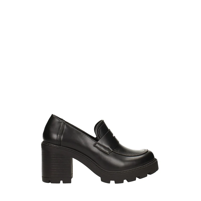 Pumps mocassino con tacco largo alto 7cm