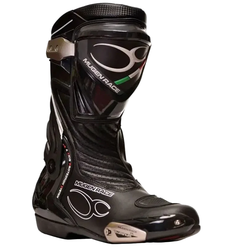 MUGENRACE Bat-Me-1690 Muiran Capisco Tre Moto Sports Stivali Nero