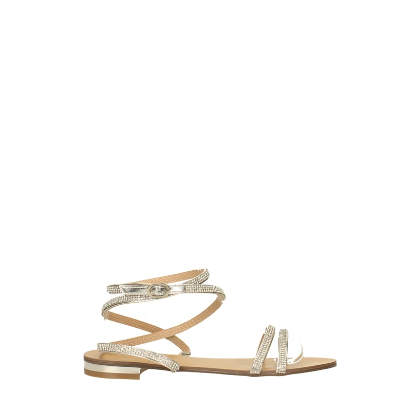 Sandali allacciati con strass