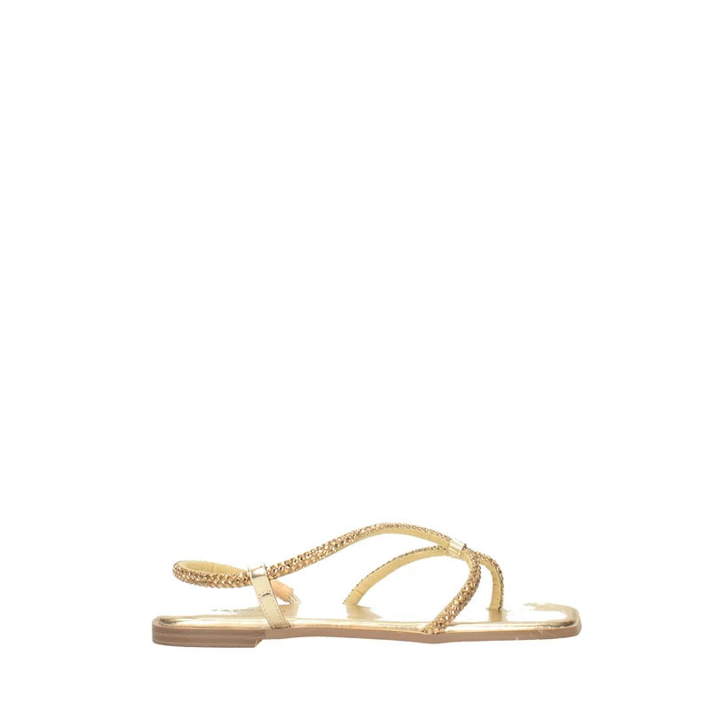 Sandali flat con listini in strass