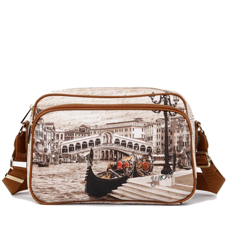 Borsa Donna a Tracolla Y NOT YES-331 stampa Venice Postcard