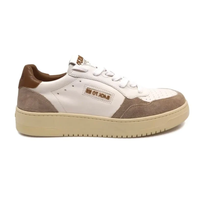 Sneakers 108002-000381 bassa in pelle e camoscio