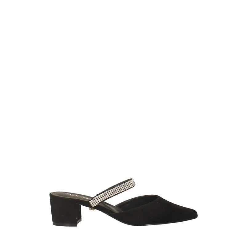 Sabot con cinturino in microstrass. Tacco alto 5cm