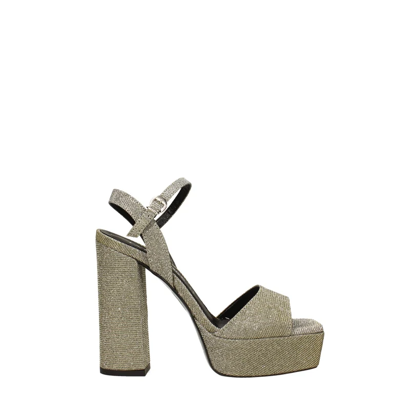 Sandali con plateau glitterati. Made in Italy. Tacco alto 13cm