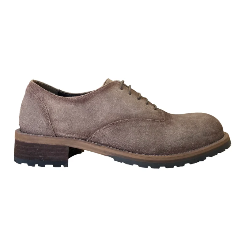 Stringata B31241 derby camoscio crust fiammato