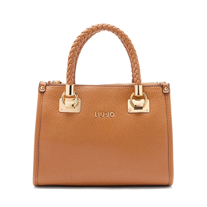 Borsa Donna a Mano Small LIU JO effetto Bottalato color Pan di Zenzero