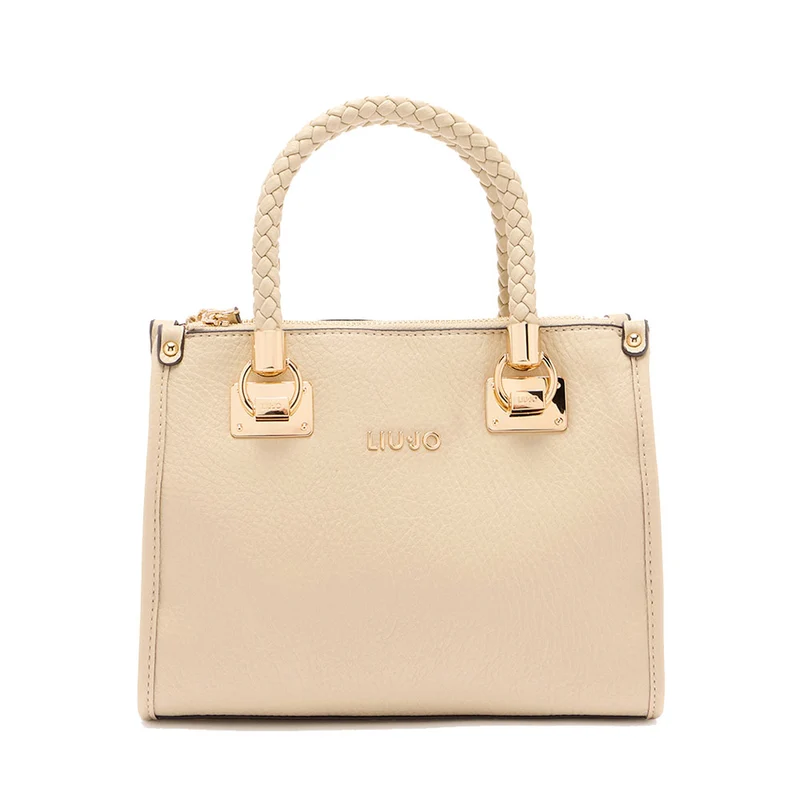 Borsa Donna a Mano Small LIU JO effetto Bottalato color Sabbia