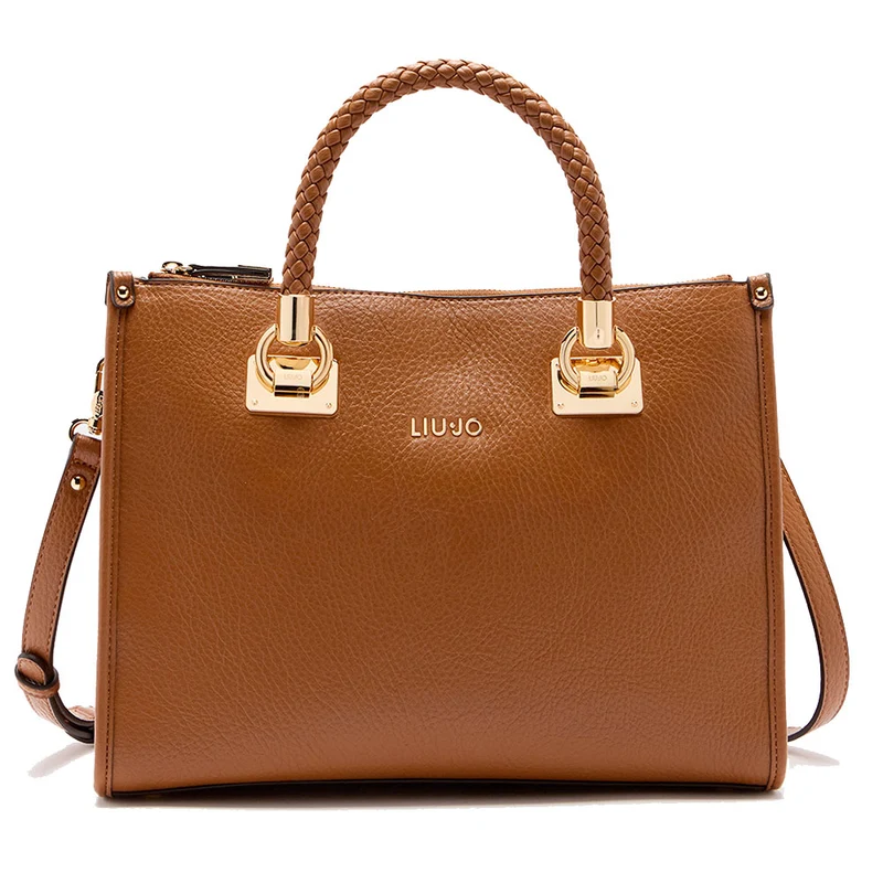 Borsa Donna a Mano Media LIU JO effetto Bottalato color Pan di Zenzero