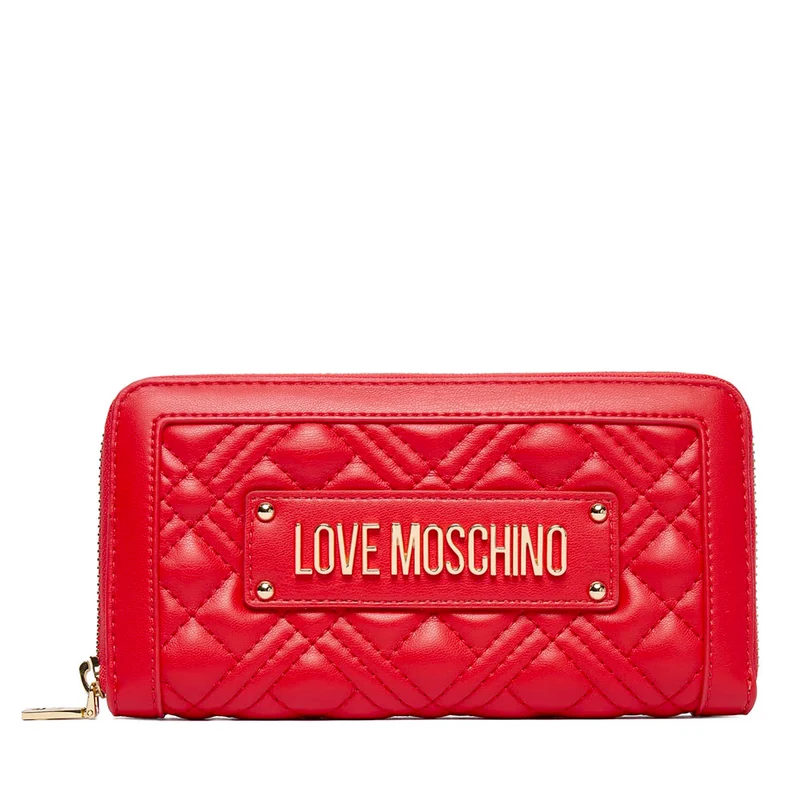 Portafoglio Donna Zip Around Trapuntato LOVE MOSCHINO linea Quilted Rosso