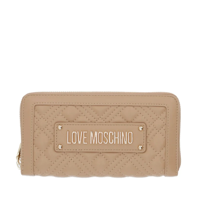 Portafoglio Donna Zip Around Trapuntato LOVE MOSCHINO linea Quilted Beige