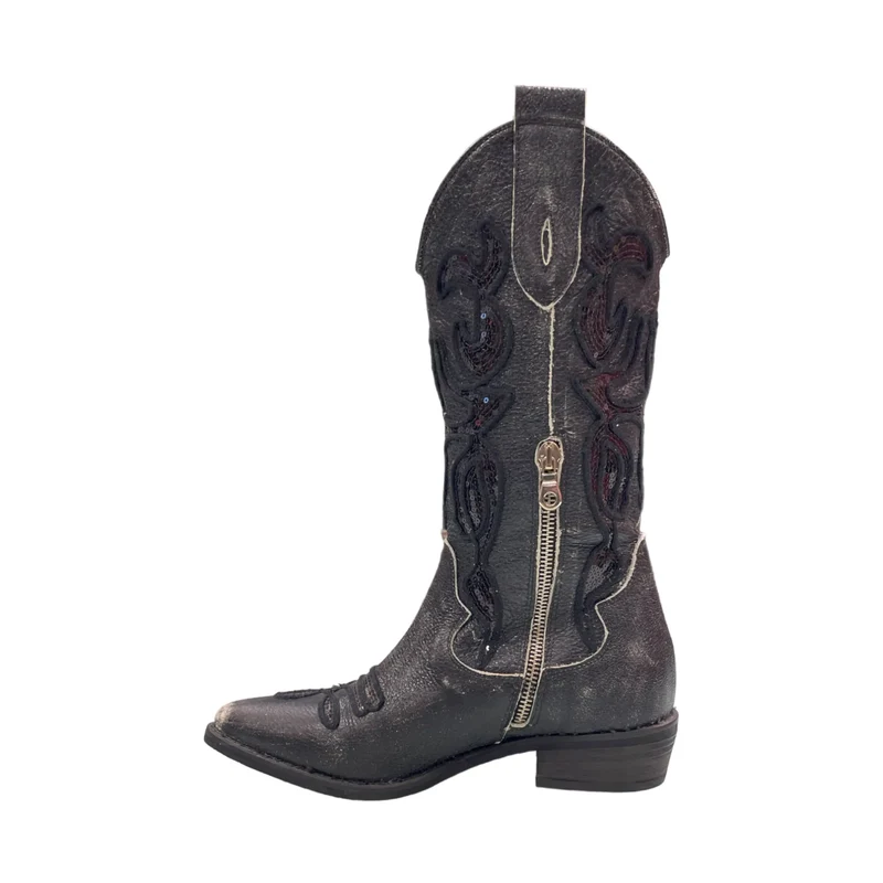 Stivale Donna Camperos in Pelle con Ricami