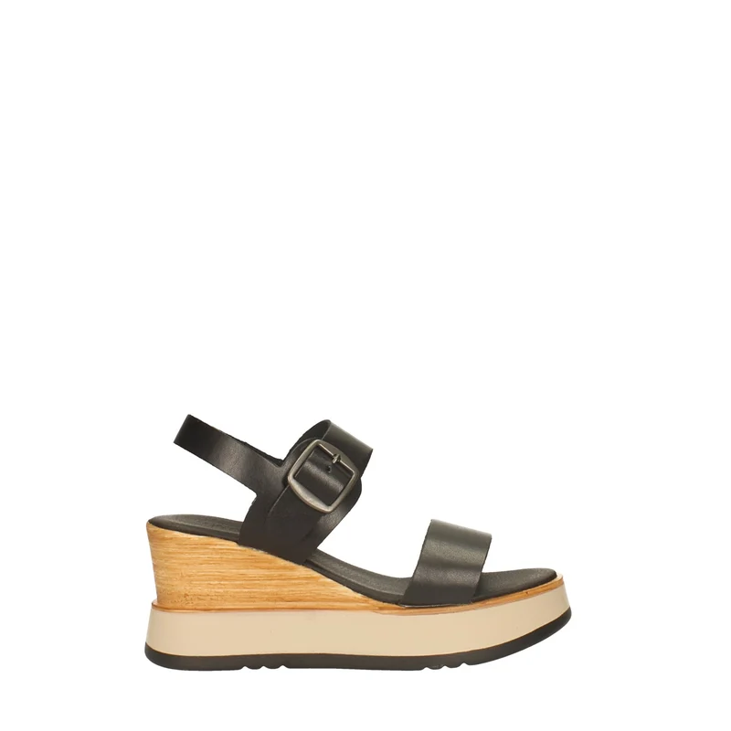 Sandali con zeppa. Made in Italy. Tacco alto 7.5cm