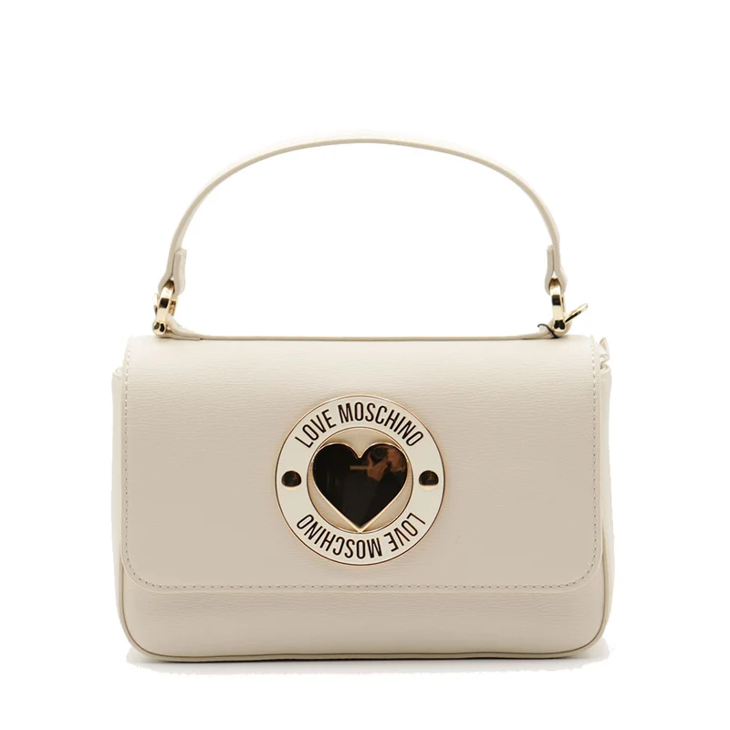Borsa Donna a Mano con Tracolla LOVE MOSCHINO linea Cupid Avorio con Logo