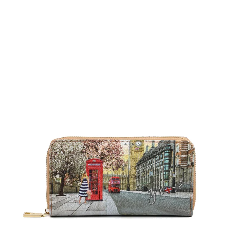 Portafoglio Donna Y NOT YES-361 English Rose Chiusura Zip Around