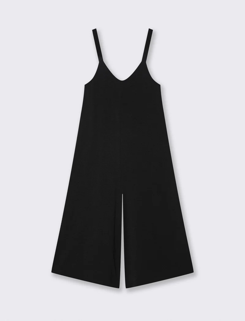 TUTA OVER IN TESSUTO SINTETICO - Nero