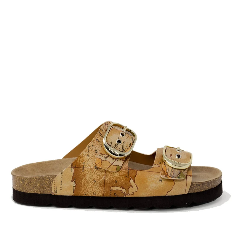 Scarpe Donna 1A Classe Alviero Martini Ciabatte Doppia Fascia stampa Geo Classic 0516