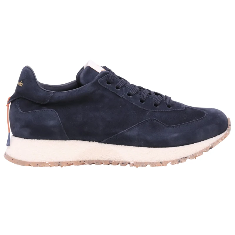 Barracuda React BU3600 navy sneaker in camoscio