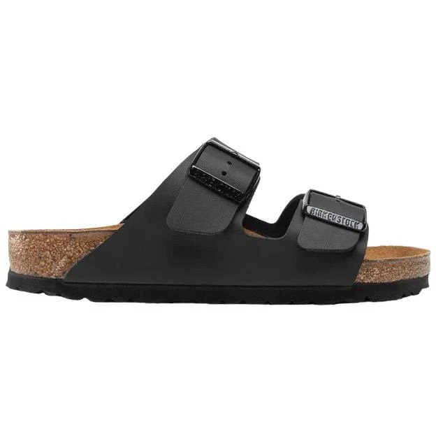 Birkenstock Arizona Birko-Flor sandalo doppia fibbia nero calzata Regular