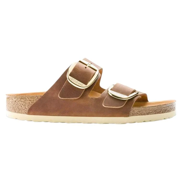 Birkenstock Arizona Big Buckle doppia fibbia pelle oliata cognac