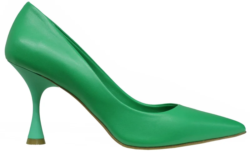 |DECOLTE' A PUNTA PELLE VERDE|