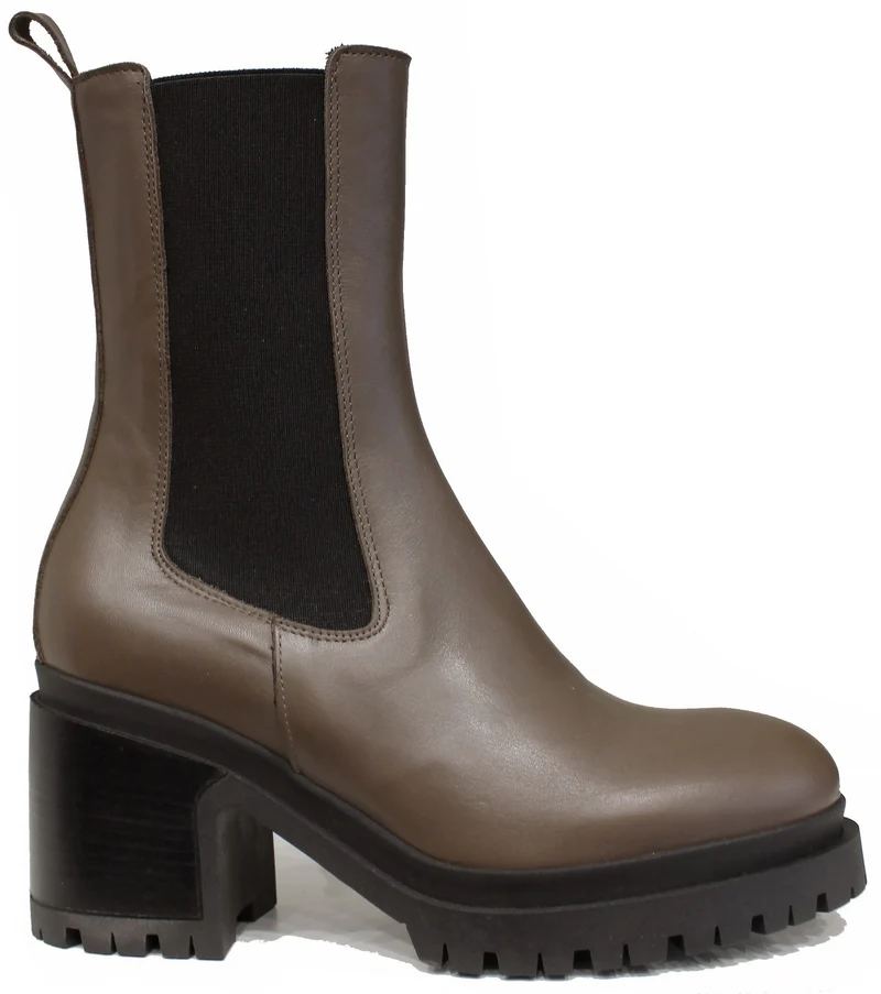 |BEATLES TACCO DONNA ACS PELLE TAUPE|