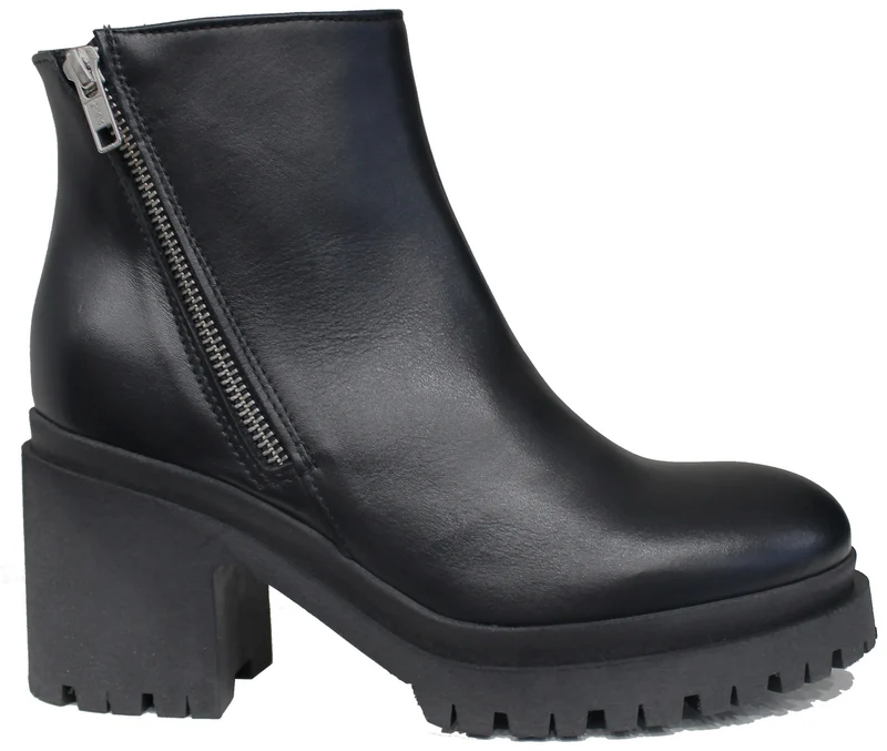 |STIVALETTO DONNA CON TACCO PELLE NERA|