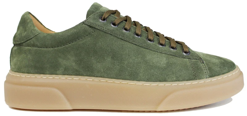 |SNEAKER UOMO ACS CAMOSCIO VERDE SUOLA NOCCIOLA|