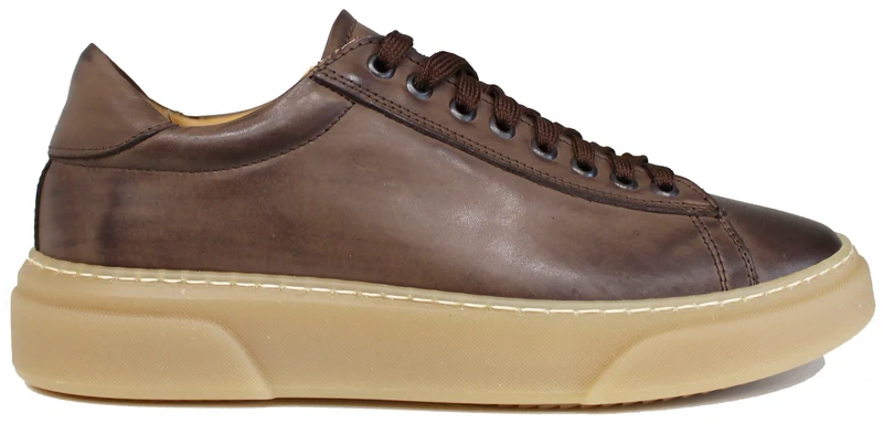 SNEAKER UOMO ACS PELLE MARRONE SUOLA NOCCIOLA