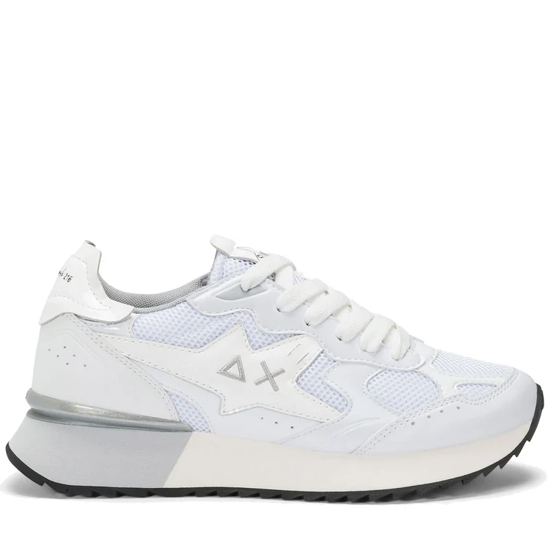 Scarpe Donna Sun68 Sneakers Stargirl Silver Mesh Bianco - Z36216