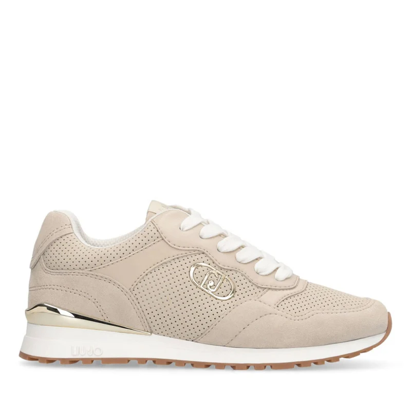 Sneakers Running LIU JO Maxi Wonder Low 02 Bis in Suede Traforato Beige