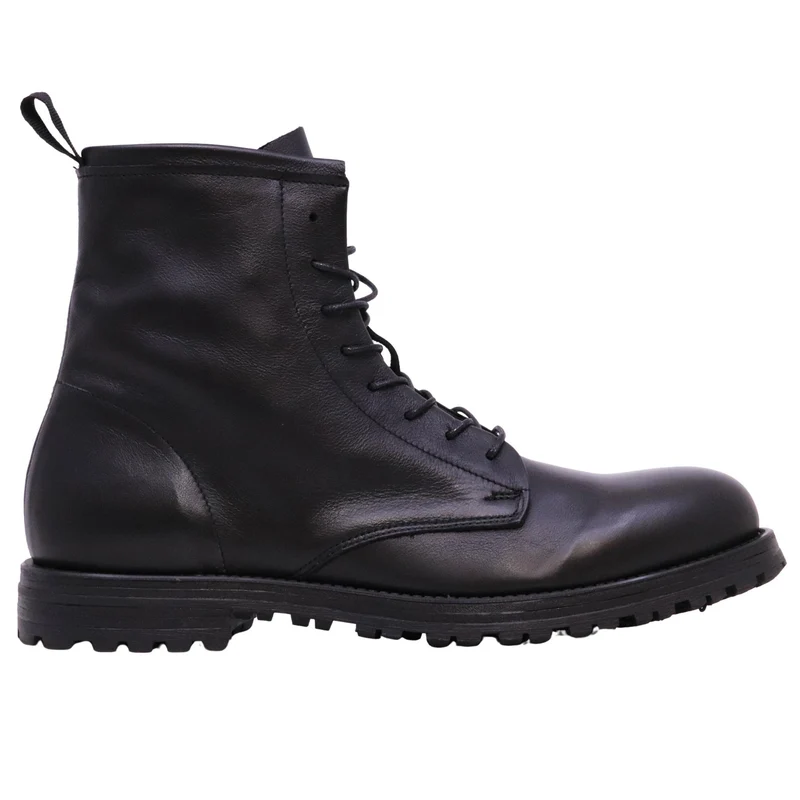 Pawelk's 25428 anfibio uomo in pelle nera