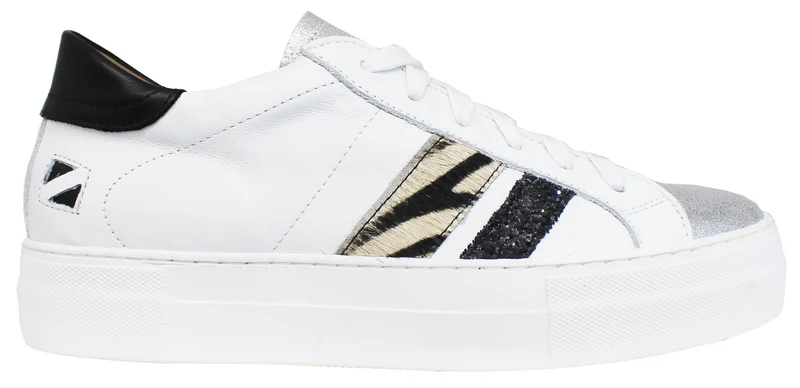 |SNEAKER DONNA ACS PELLE BIANCO/ZEBRATO|