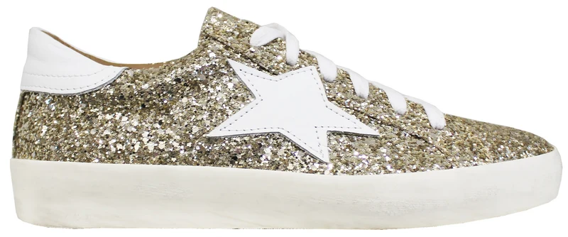 |SNEAKER DONNA ACS GLITTER ORO/BIANCO|