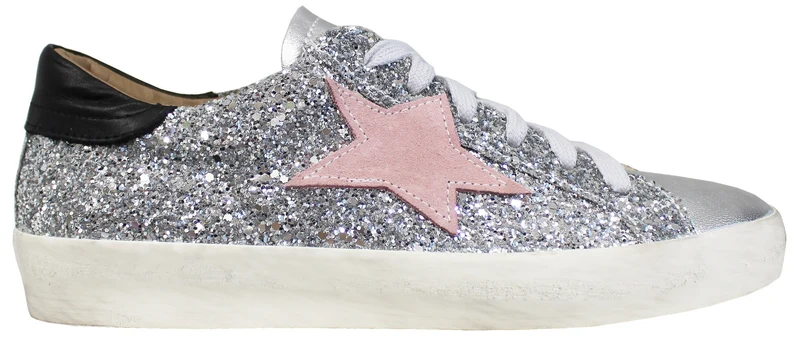 |SNEAKER DONNA ACS GLITTER ARGENTO/CIPRIA/NERO|