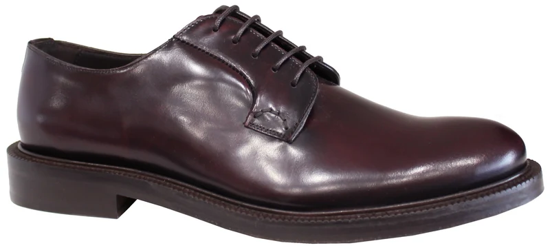 |DERBY UOMO ACS PELLE LUCIDA BORDEAUX|