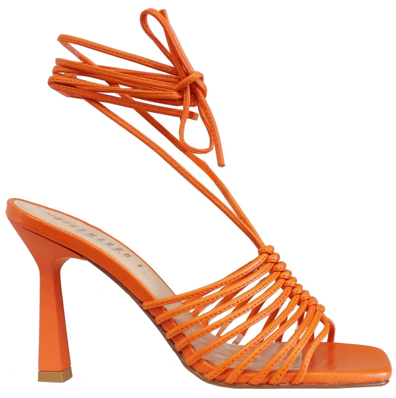 |SANDALO DONNA ACS PELLE ARANCIO|