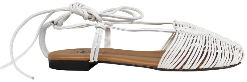 |SANDALO ALLA SCHIAVA BASSO ACS PELLE BIANCA|