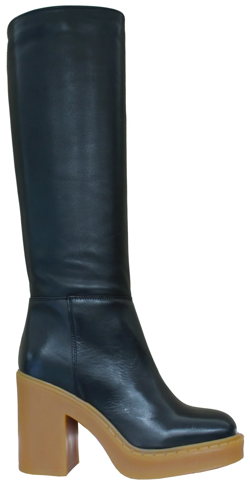 |ACS STIVALE DONNA PELLE NERA|